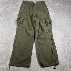 TNA Pants Womens 4 Green RVST Cargo Military Baggy Utility Adjustable Gorpcore